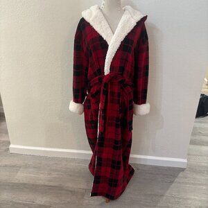 Alexander Del Rossa Long Plaid Robe